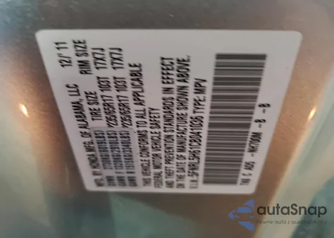 2012 Honda Odyssey Exl from USA, damaged, VIN 5FNRL5H61CB041036